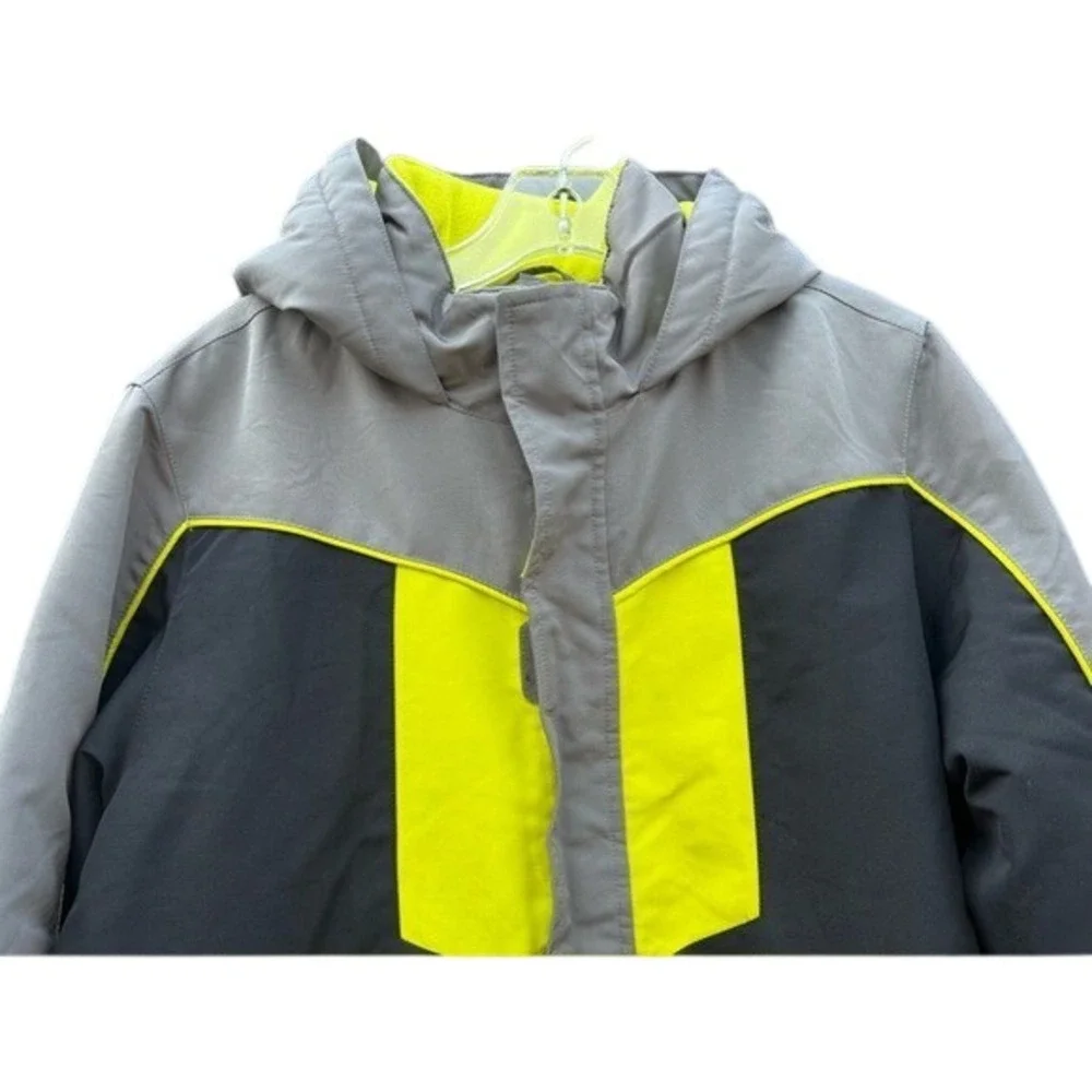 Roebuck And Co Insulated Coat‎ Black And Yellow Kids L 14/16